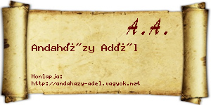 Andaházy Adél névjegykártya